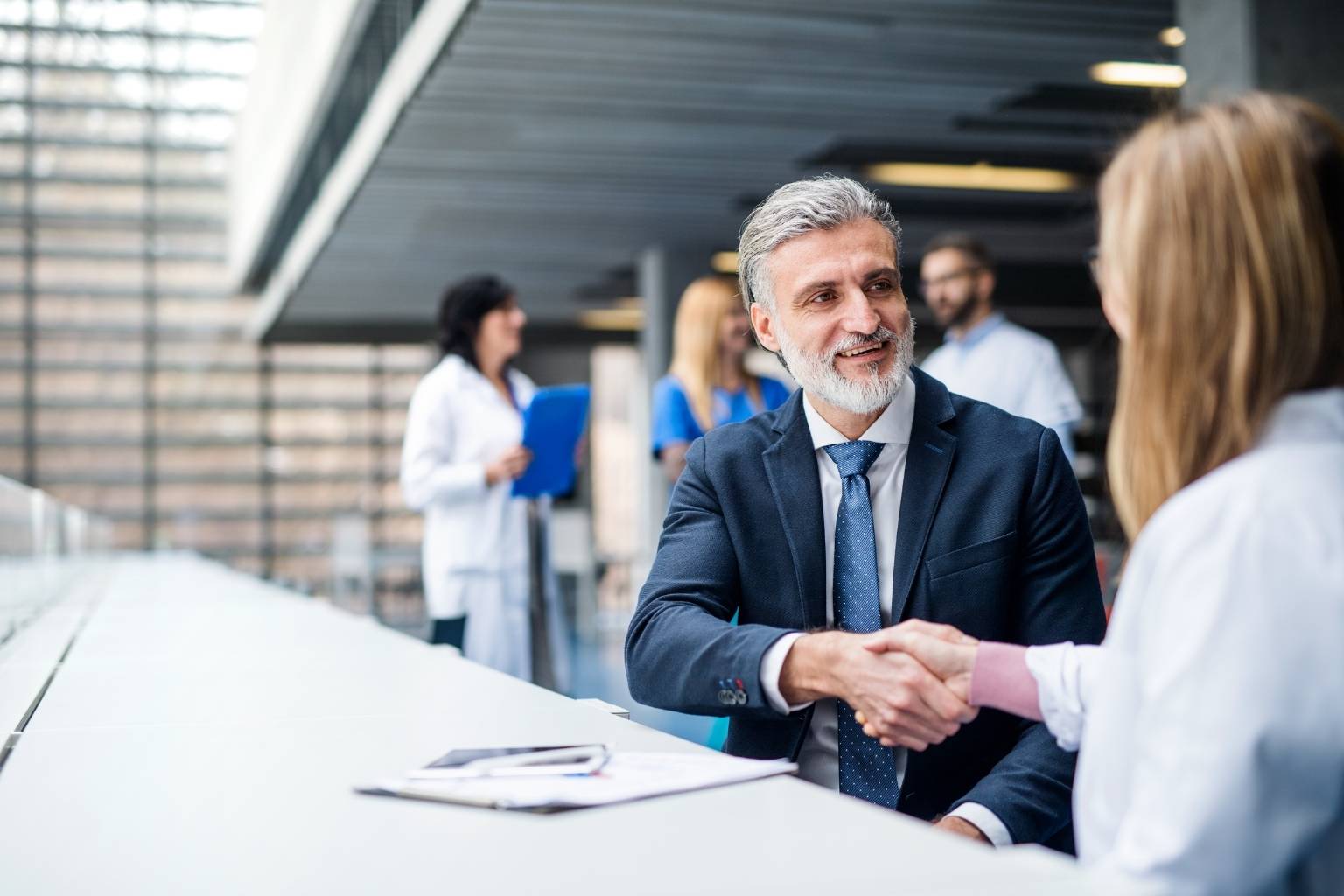 sealing a successful sales deal